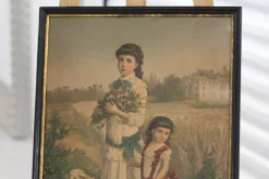 Four Seasons, 1800s, Chromolithograph, Gerahmt, 4er Set