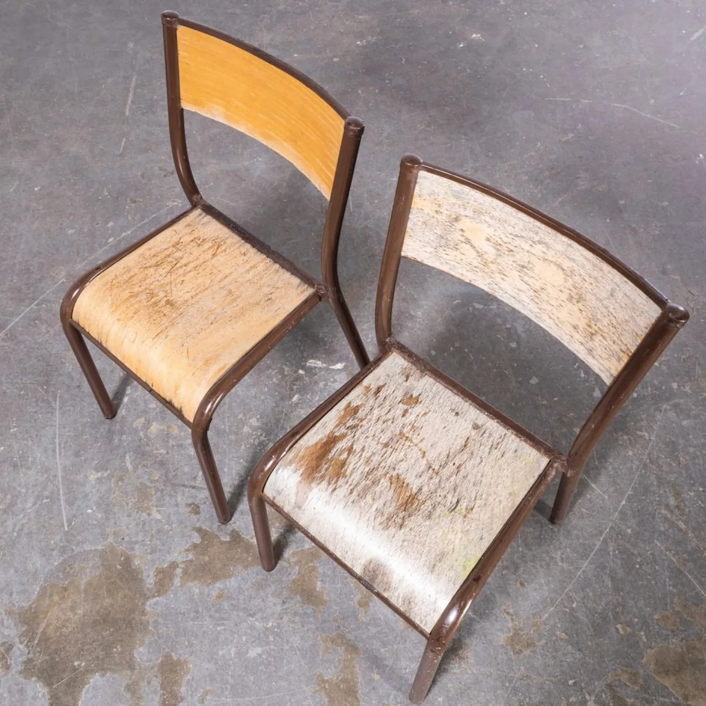 Französische Mullca Kinderstühle, 1950er, 2er Set