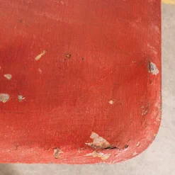 Französischer Gartentisch mit Roter Tischplatte, 1950er