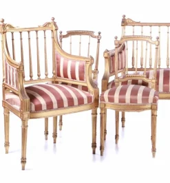 Französisches Sofa, Stühle & Sessel, Ende 19. Jh., 7 Set