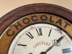 French Wall Clock from Guerin Boutron Chocolat, 1930s