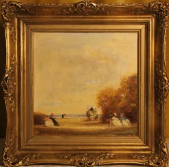Fritz Möritz, Impressionistische Strandszene, 20. Jh., Öl auf Leinwand, gerahmt