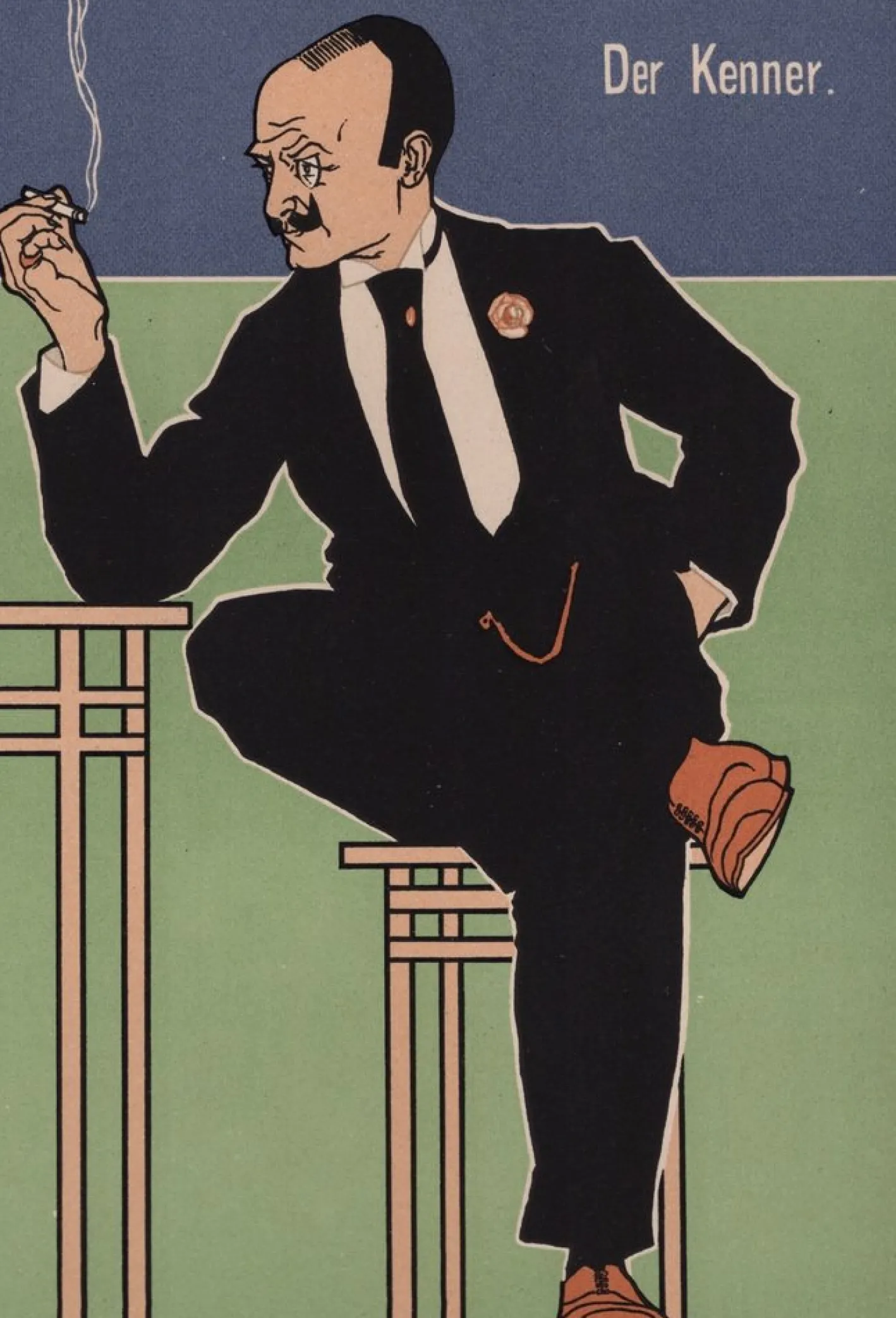 Fritz Rehm, Der Kenner, 1898, Lithographie