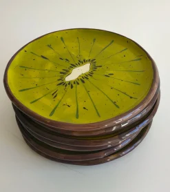Fruit Collection Kiwi Teller von Federica Massimi, 4 . Set