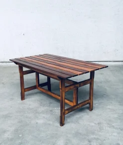 Gartentisch aus patiniertem Holz, 1970er
