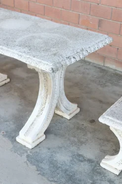 Gartentisch & Hocker, Frühes 20. Jh., 3er Set