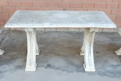 Gartentisch & Hocker, Frühes 20. Jh., 3er Set