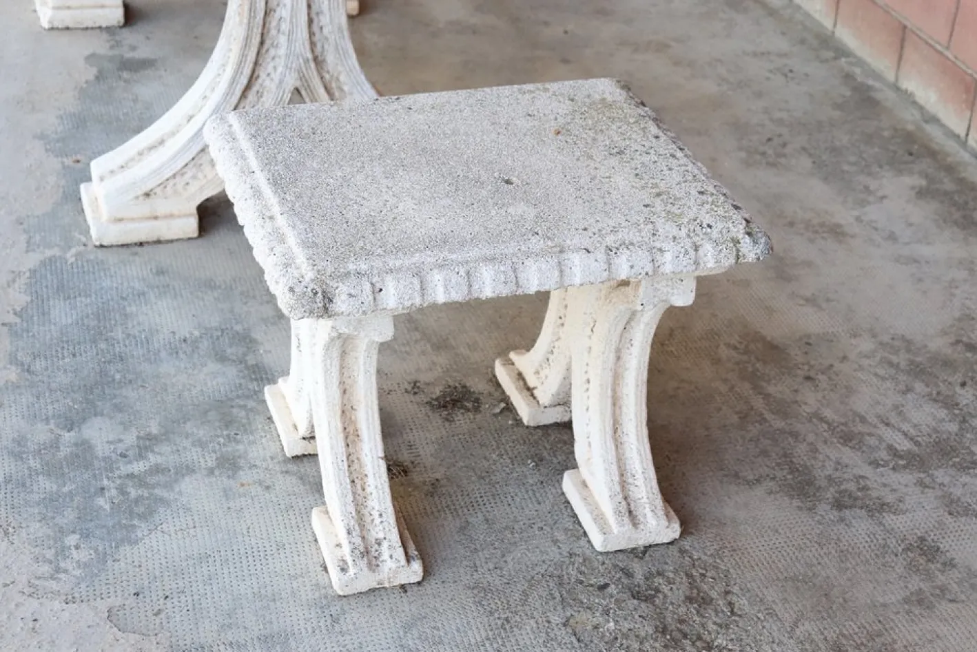 Gartentisch & Hocker, Frühes 20. Jh., 3er Set