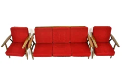 GE 240 Cigar Chairs & Sofa von Hans J. Wegner, Denmark, 1960er, 3er Set
