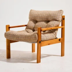 Gepolstertes Sofa mit Stühlen, 3er Set