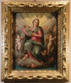 Giovanni Balducci Detto Il Cosci, Madonna in Glory Among the Angels, 1600, Öl an Bord