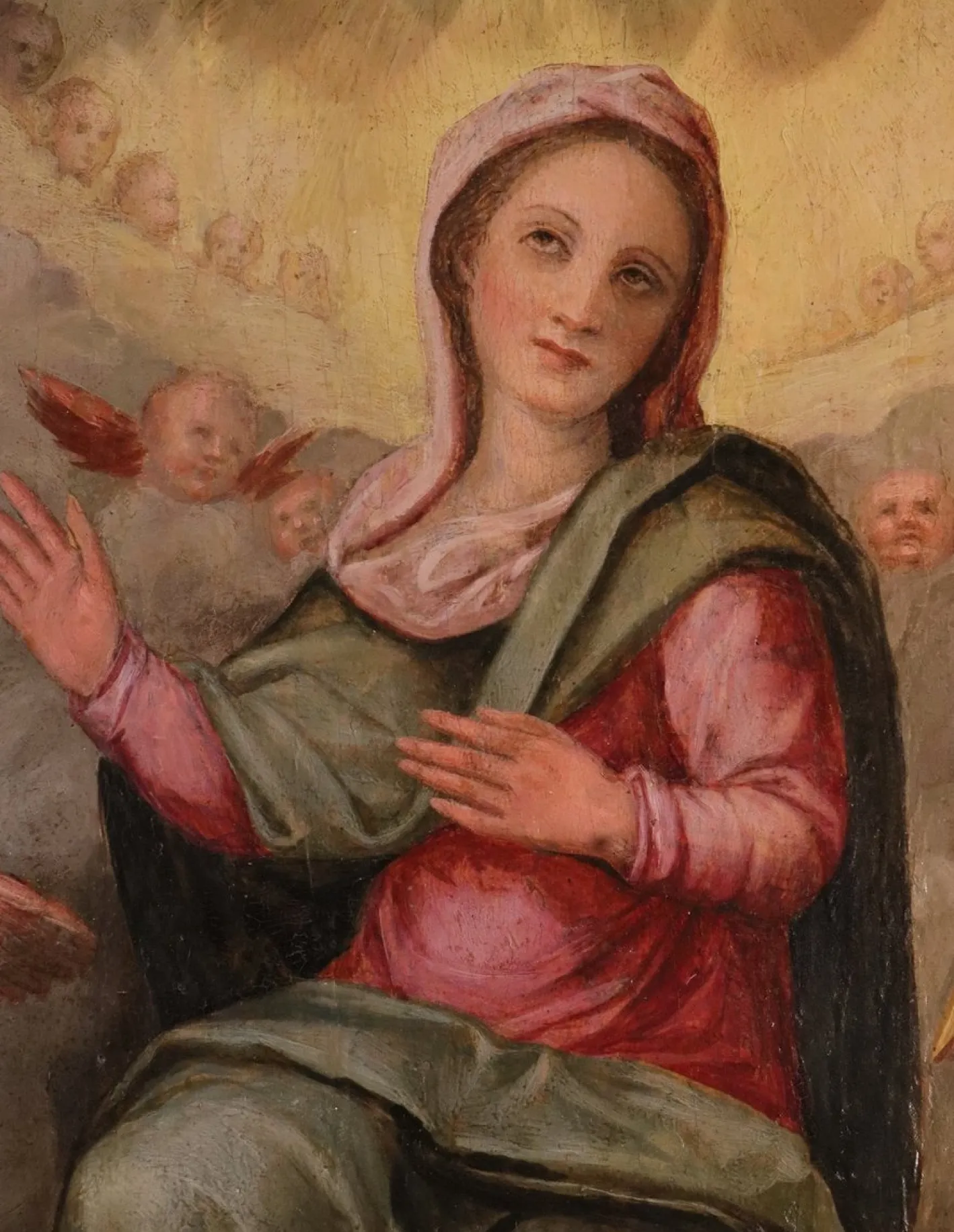 Giovanni Balducci Detto Il Cosci, Madonna in Glory Among the Angels, 1600, Öl an Bord
