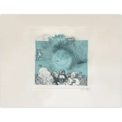 Gérard Lecomte, Erotische Szene, Akt, 1975, Radierung