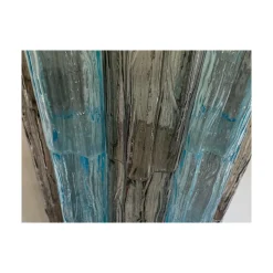 Graue & Hellblaue Tronchi Wandleuchten aus Muranoglas von Simoeng, 2er Set