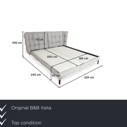 Graues Husk Boxspringbett von B&B Italia