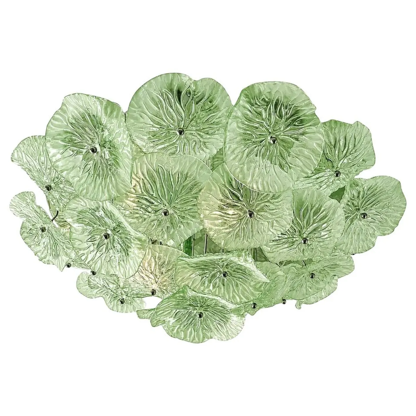 Grüne Floreal Murano Glas Deckenlampe von Simoeng