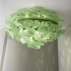 Grüne Floreal Murano Glas Deckenlampe von Simoeng