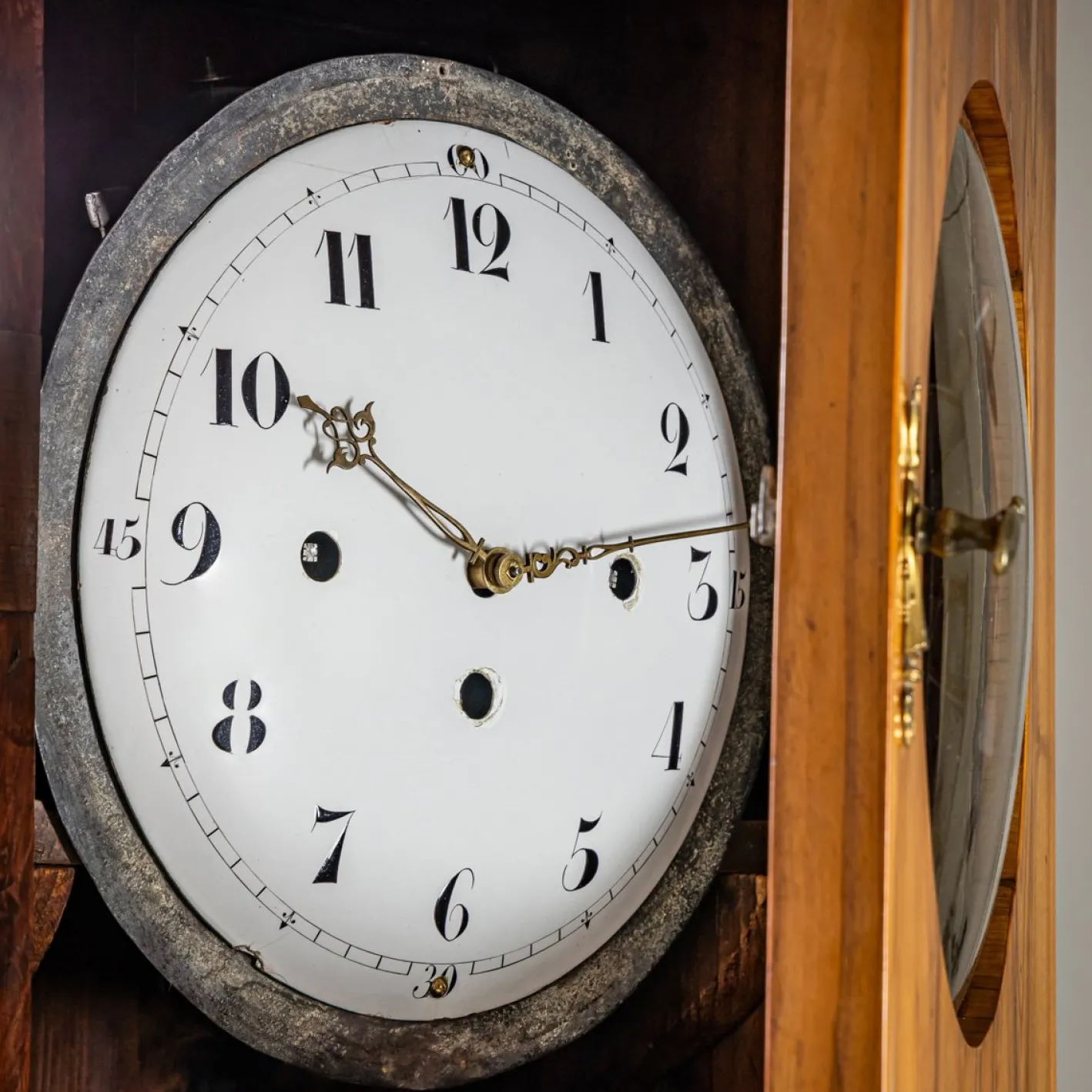 Große Biedermeier Standuhr aus Kirschholz, Deutschland, 1820