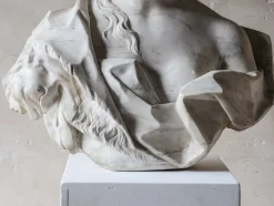 Große Büste von Omphale mit Löwenhaut von Hercules, Amsterdam, 1740er, Marmor