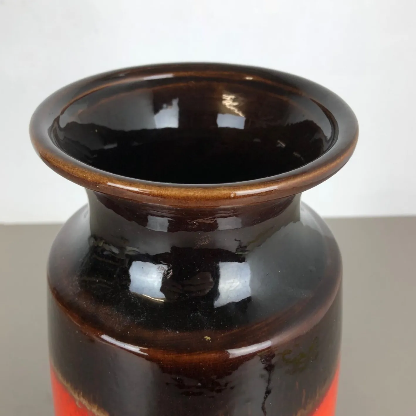 Große deutsche Vintage Modell 238-41 Fat Lava Vase von Scheurich