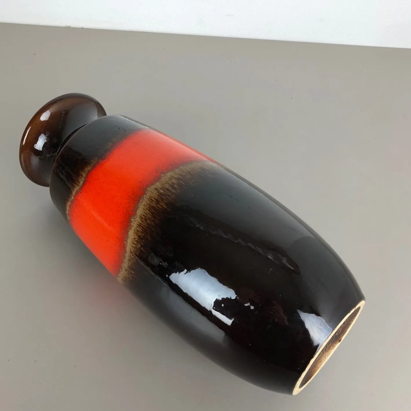 Große deutsche Vintage Modell 238-41 Fat Lava Vase von Scheurich