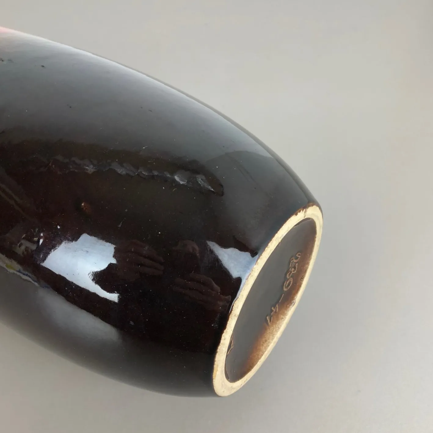 Große deutsche Vintage Modell 238-41 Fat Lava Vase von Scheurich