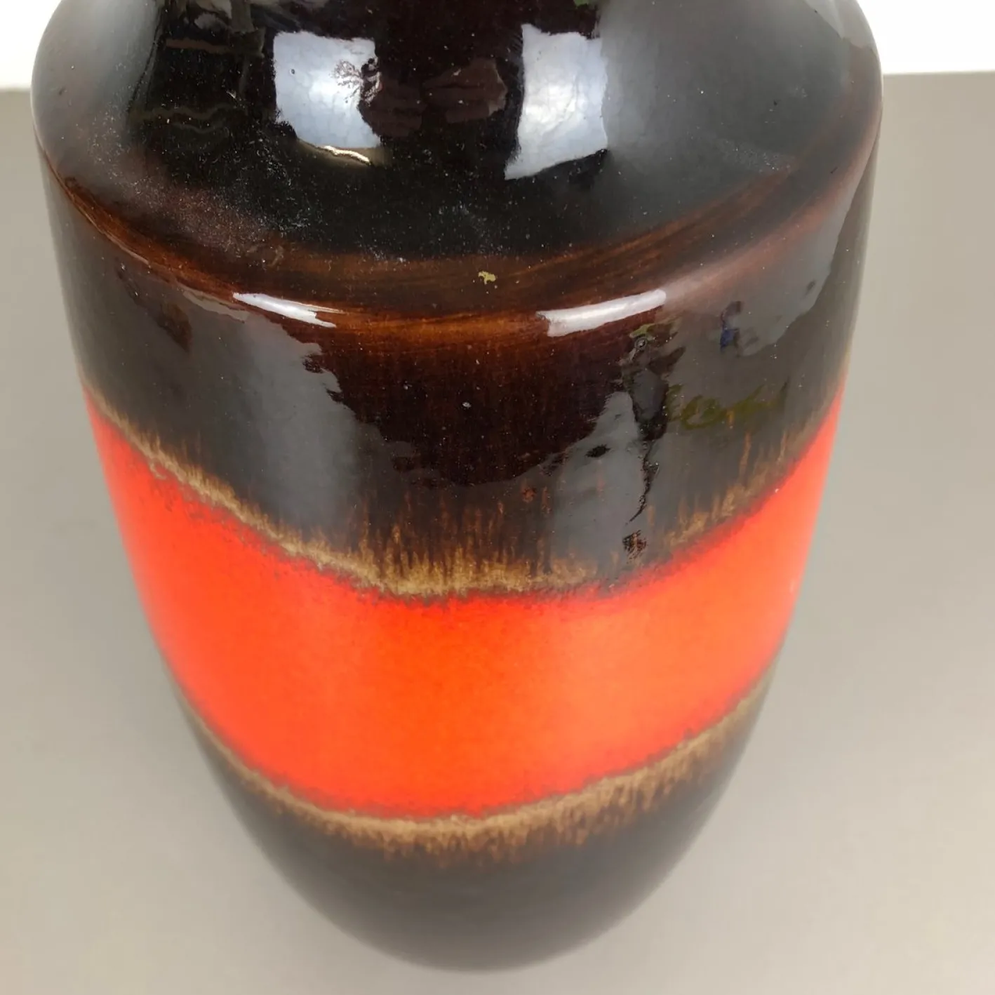 Große deutsche Vintage Modell 238-41 Fat Lava Vase von Scheurich