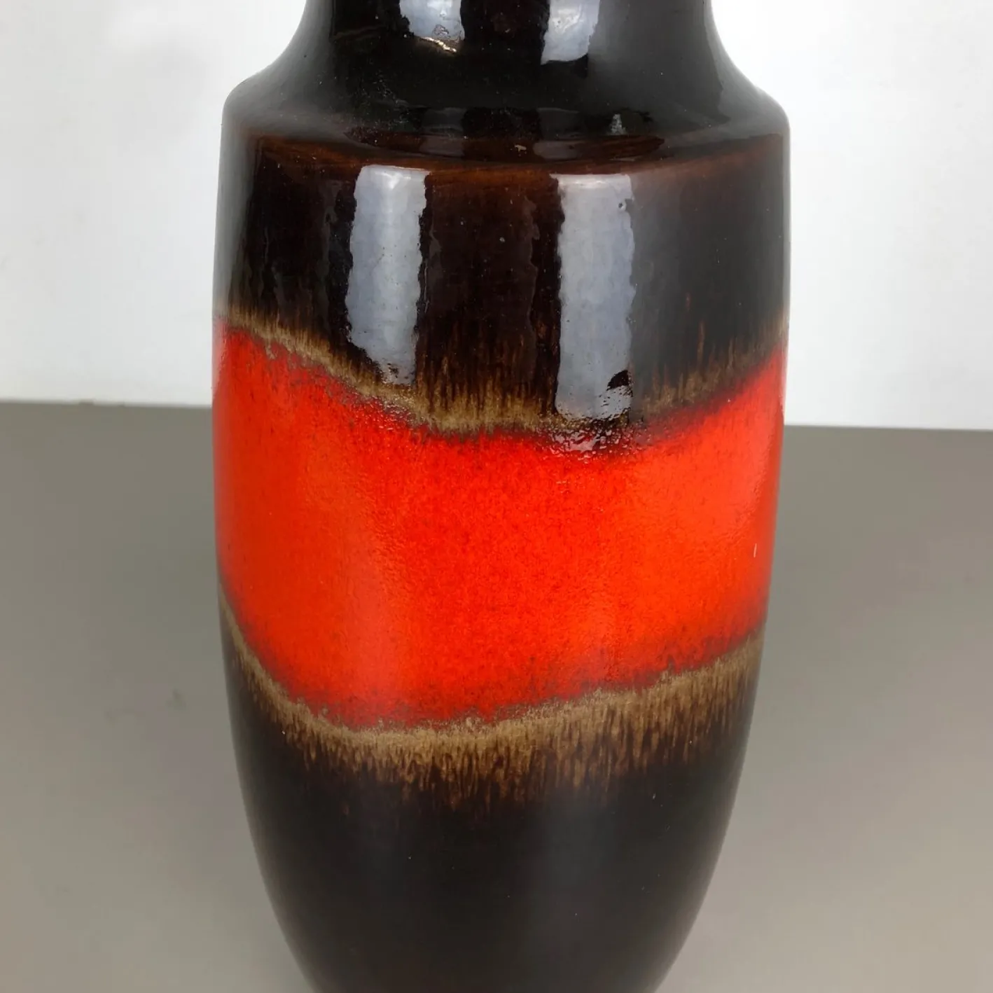 Große deutsche Vintage Modell 238-41 Fat Lava Vase von Scheurich