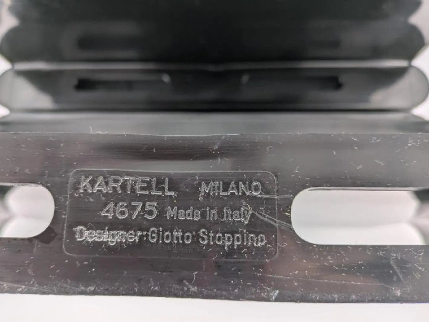 Großer schwarzer Zeitschriftenständer von Giotto Stoppino für Kartell, Italien, 1970er