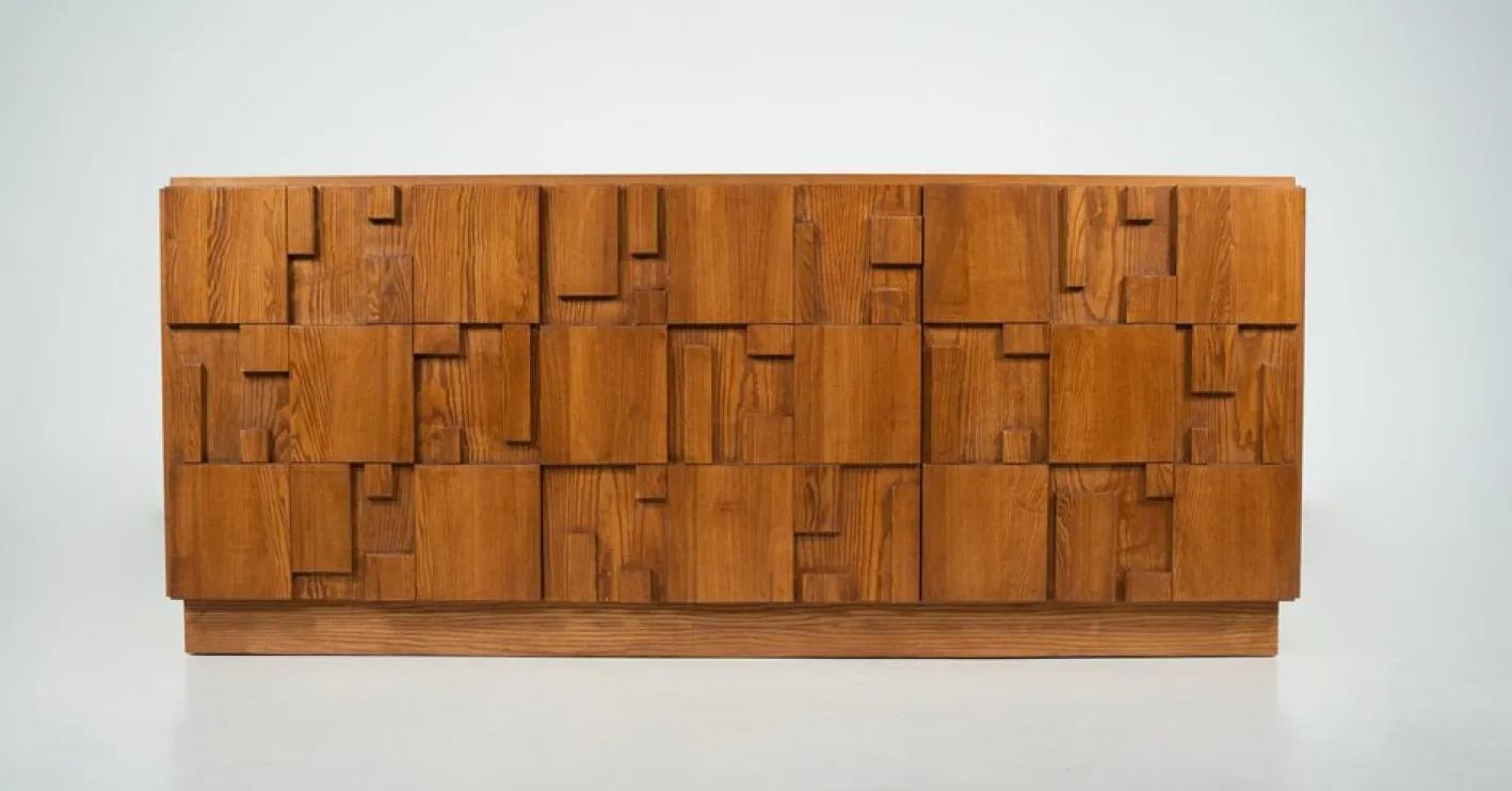 Großes brutalistisches italienisches Sideboard