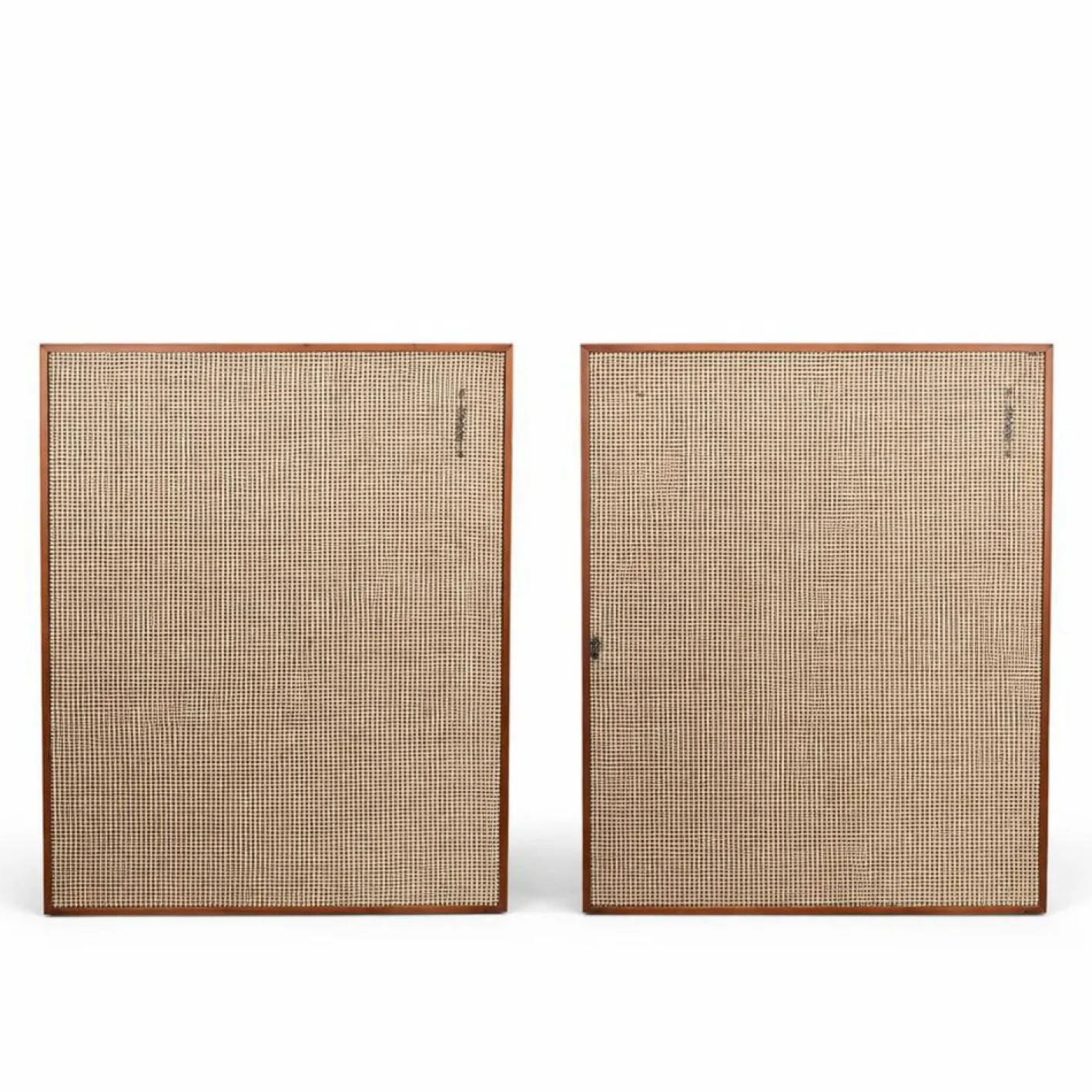 Große Vintage Standlautsprecher aus Teak mit Rohrgittern, 1960er, 2er Set