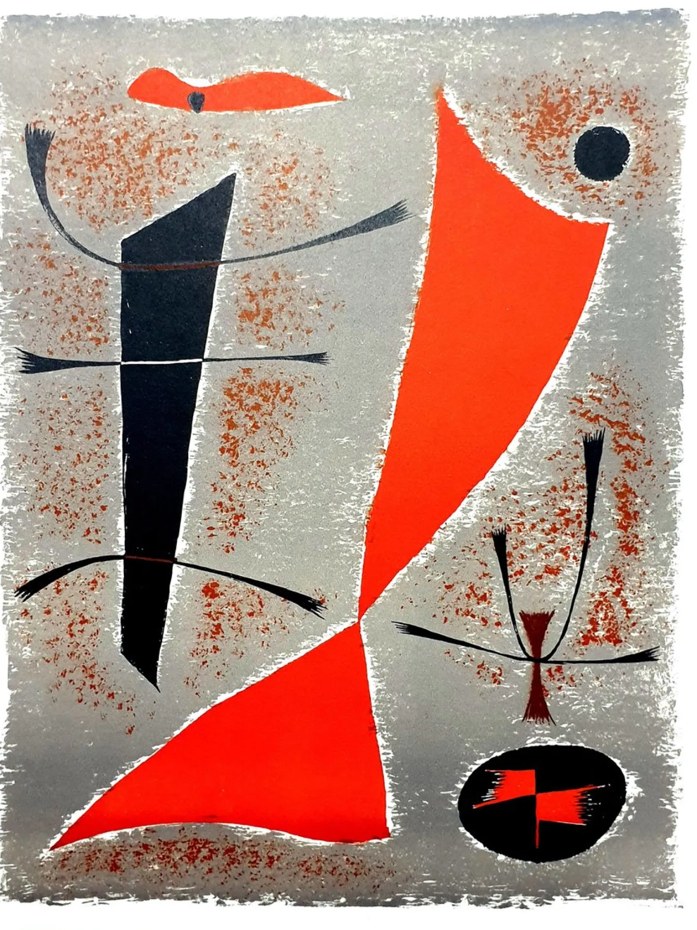 Gustave Singier - Abstract Fish - Original Lithografie 1955