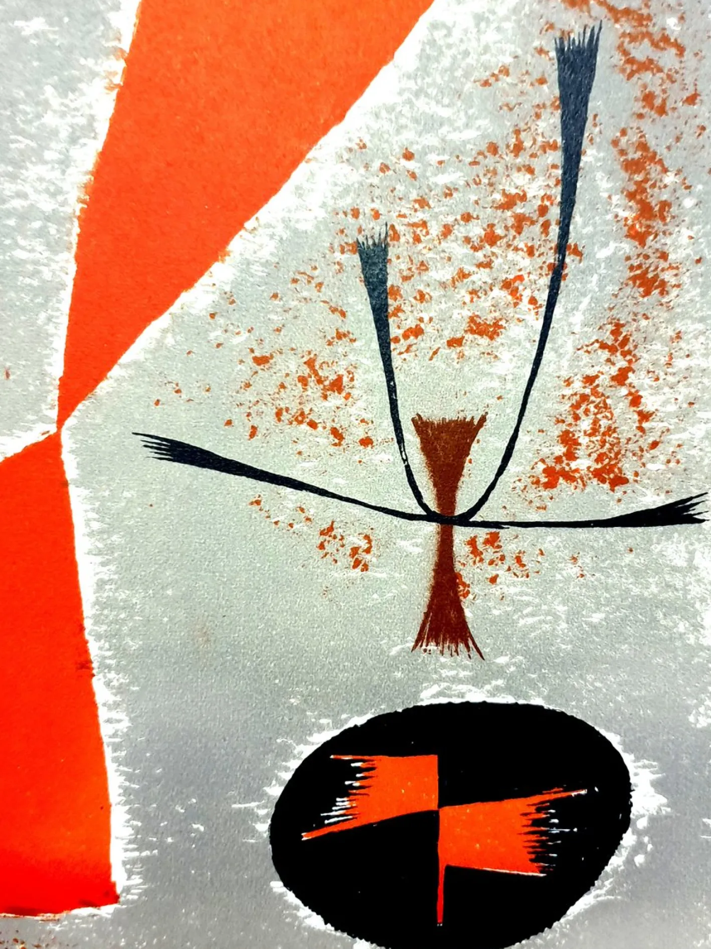 Gustave Singier - Abstract Fish - Original Lithografie 1955
