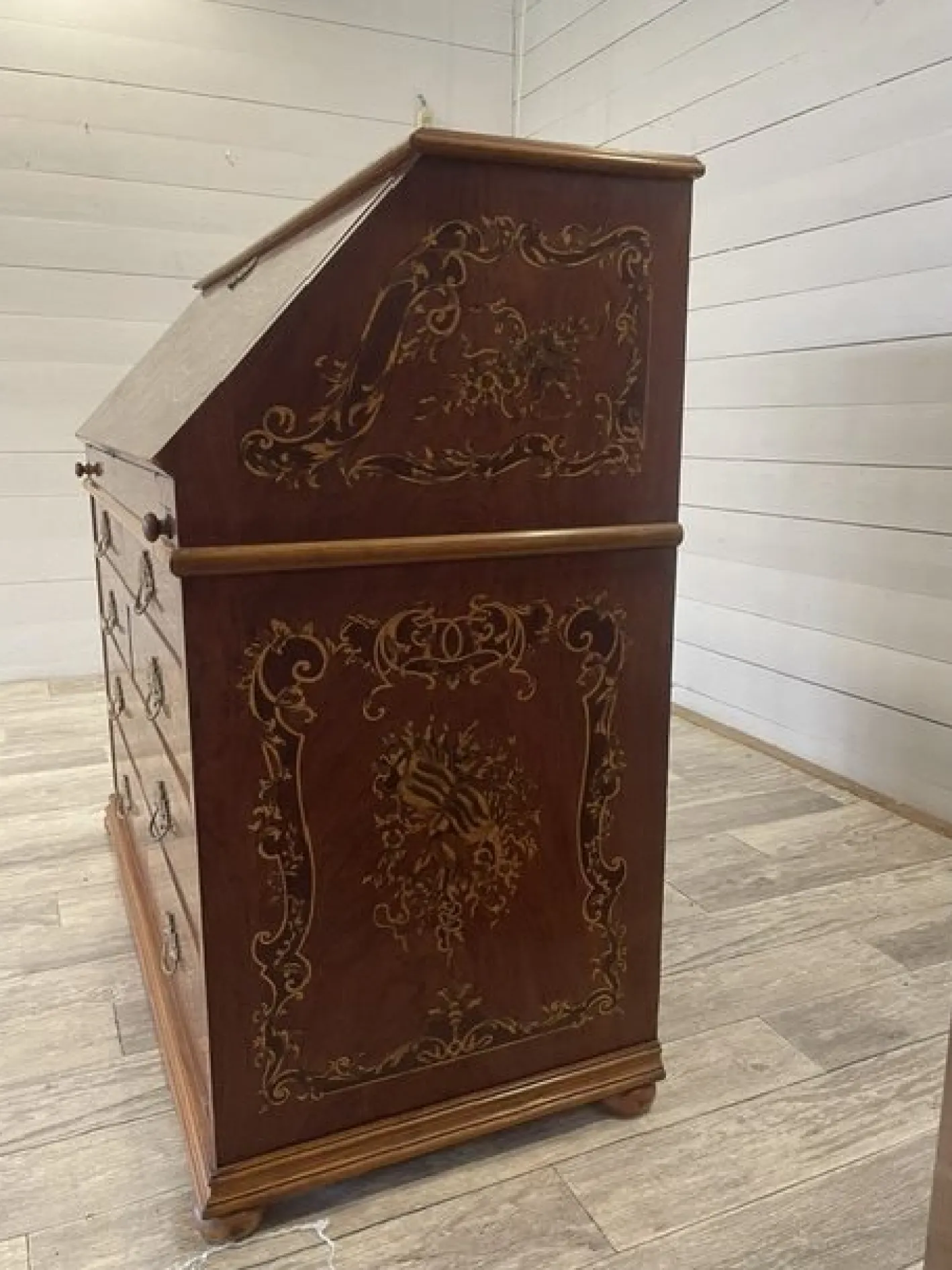 Ägyptischer Sekretär aus Holz & Messing