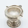 Halbkugelförmige Butterschale aus Silber