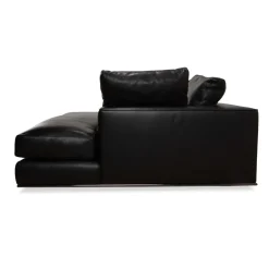 Hamilton Ecksofa aus schwarzem Leder von Minotti
