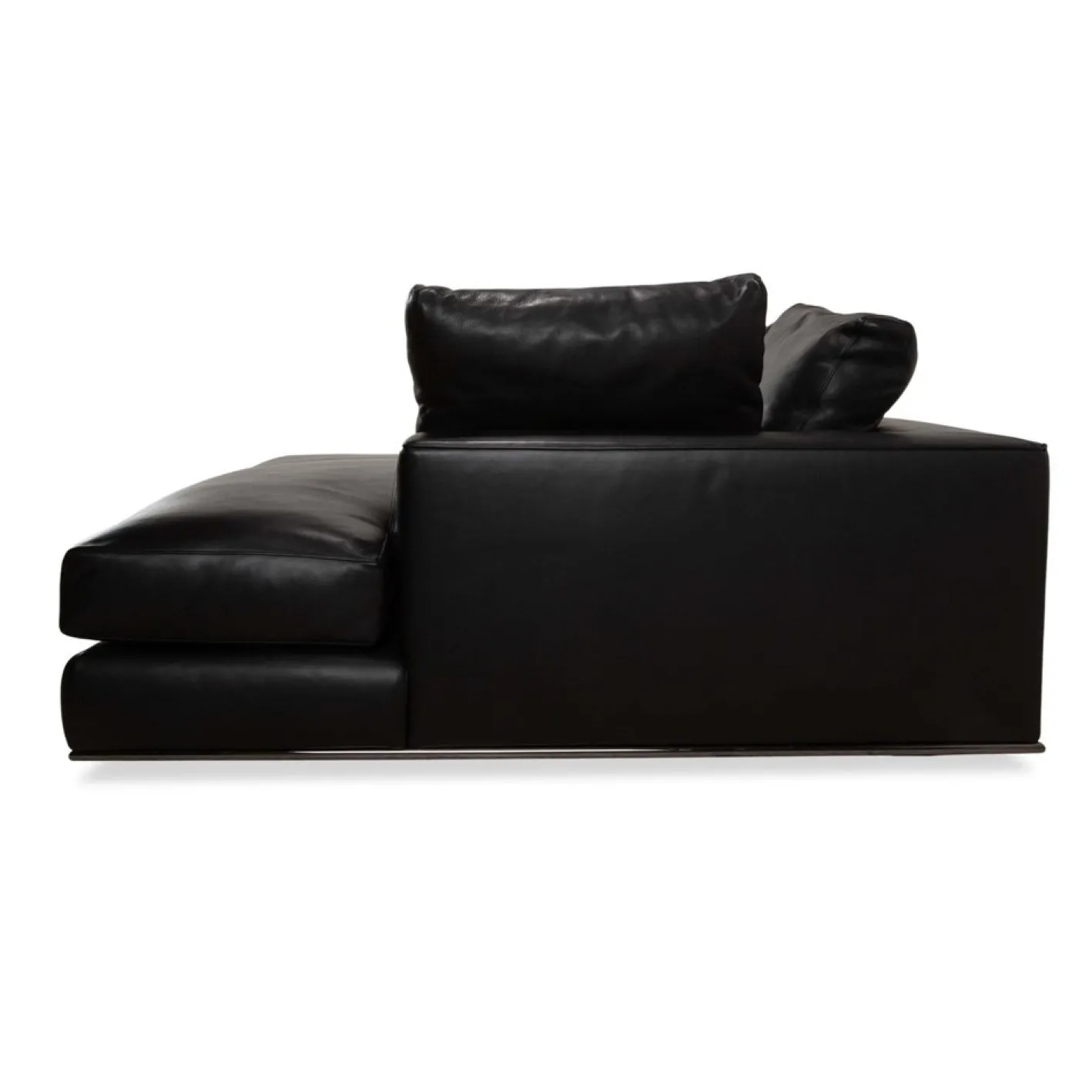Hamilton Ecksofa aus schwarzem Leder von Minotti