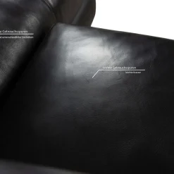 Hamilton Ecksofa aus schwarzem Leder von Minotti