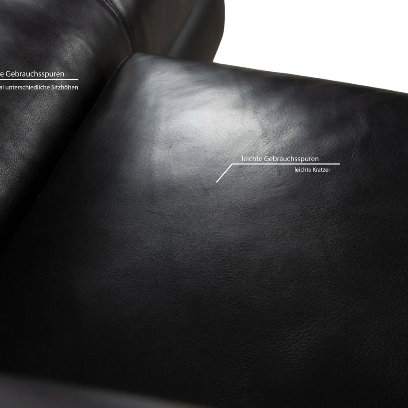 Hamilton Ecksofa aus schwarzem Leder von Minotti