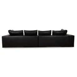 Hamilton Ecksofa aus schwarzem Leder von Minotti
