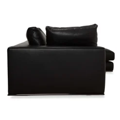 Hamilton Ecksofa aus schwarzem Leder von Minotti