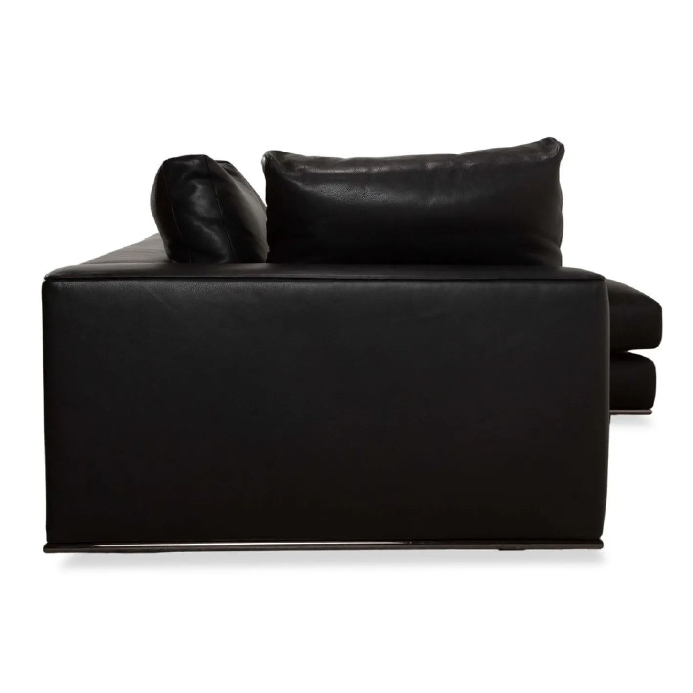 Hamilton Ecksofa aus schwarzem Leder von Minotti