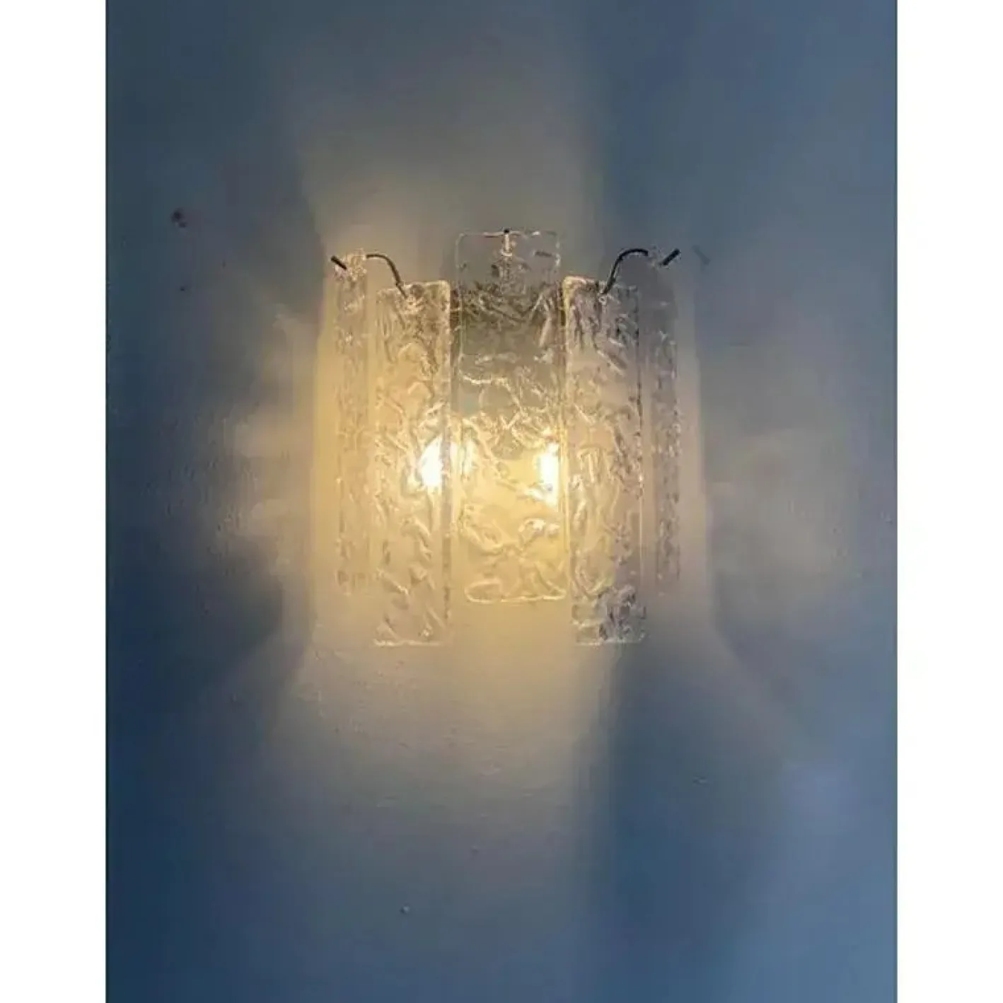 Hammered Strips Listelli Wandleuchte aus Muranoglas von Simoeng