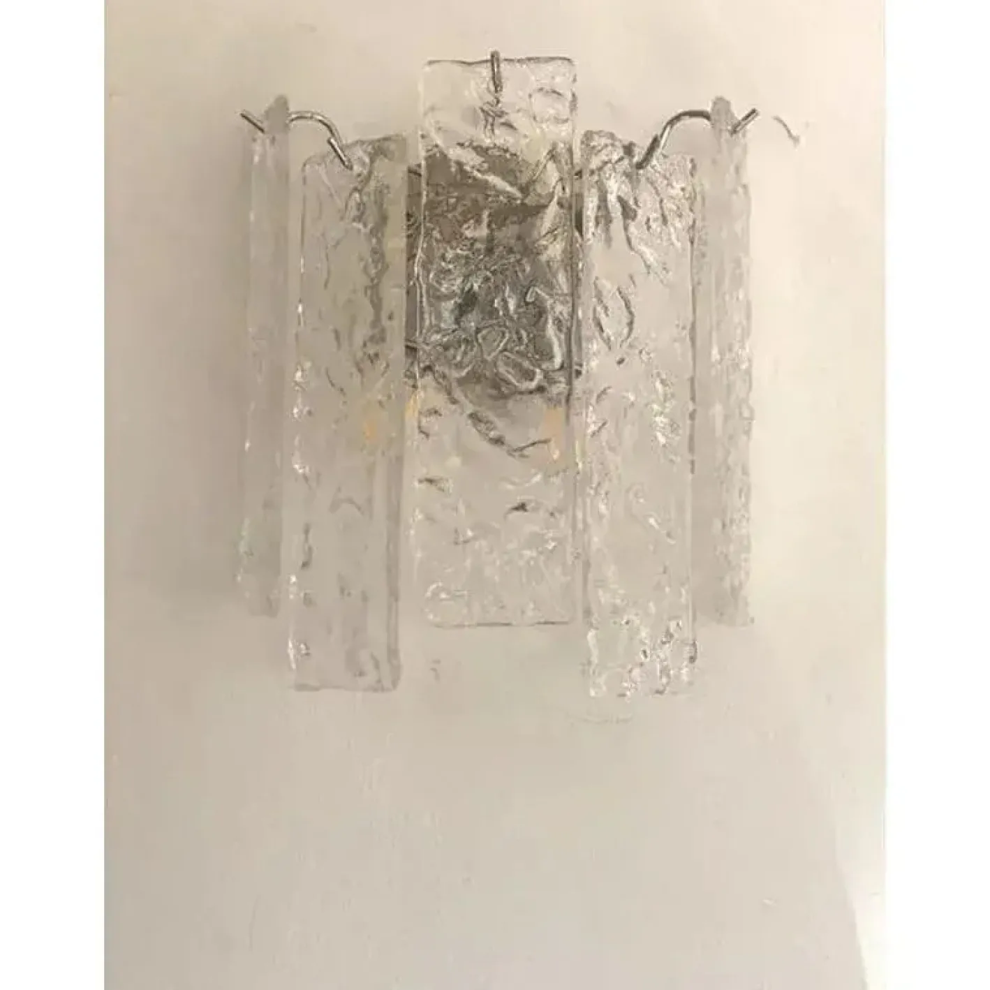 Hammered Strips Listelli Wandleuchte aus Muranoglas von Simoeng