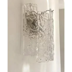 Hammered Strips Listelli Wandleuchte aus Muranoglas von Simoeng