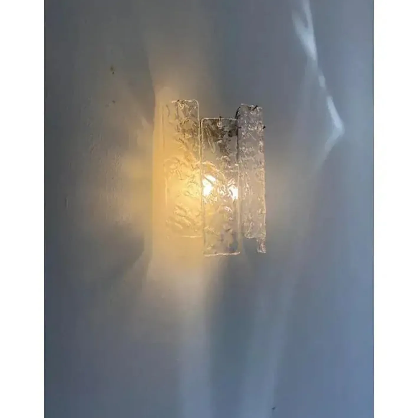 Hammered Strips Listelli Wandleuchte aus Muranoglas von Simoeng