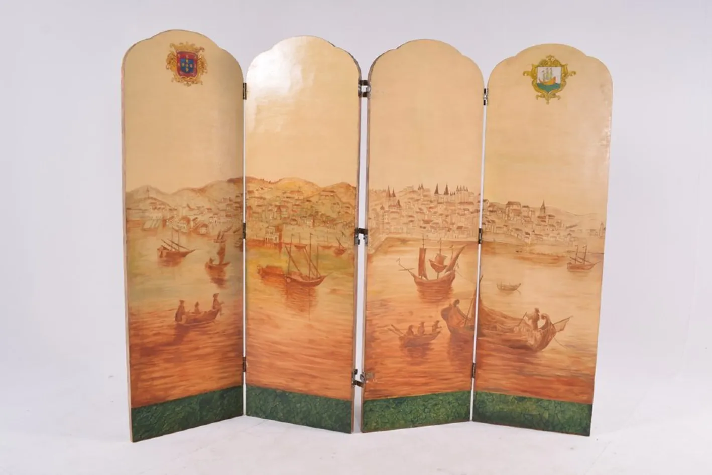 Handbemalter portugiesischer Raumteiler, 1850er