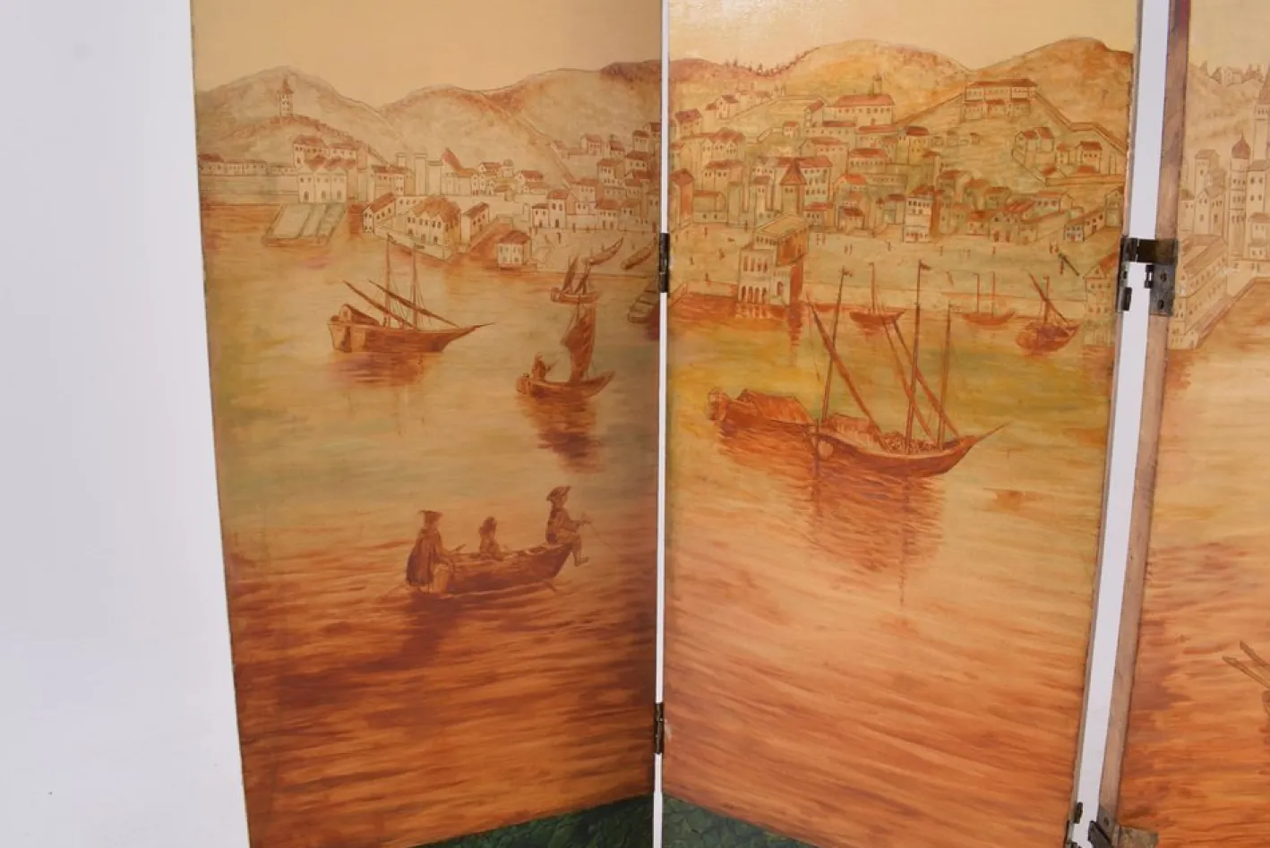 Handbemalter portugiesischer Raumteiler, 1850er