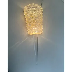 Handgefertigte Rostrato Murano Glas Wandlampen von Simoeng, 2er Set