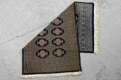 Handgewebter blauer Buchara Teppich von Ikea, 1960er